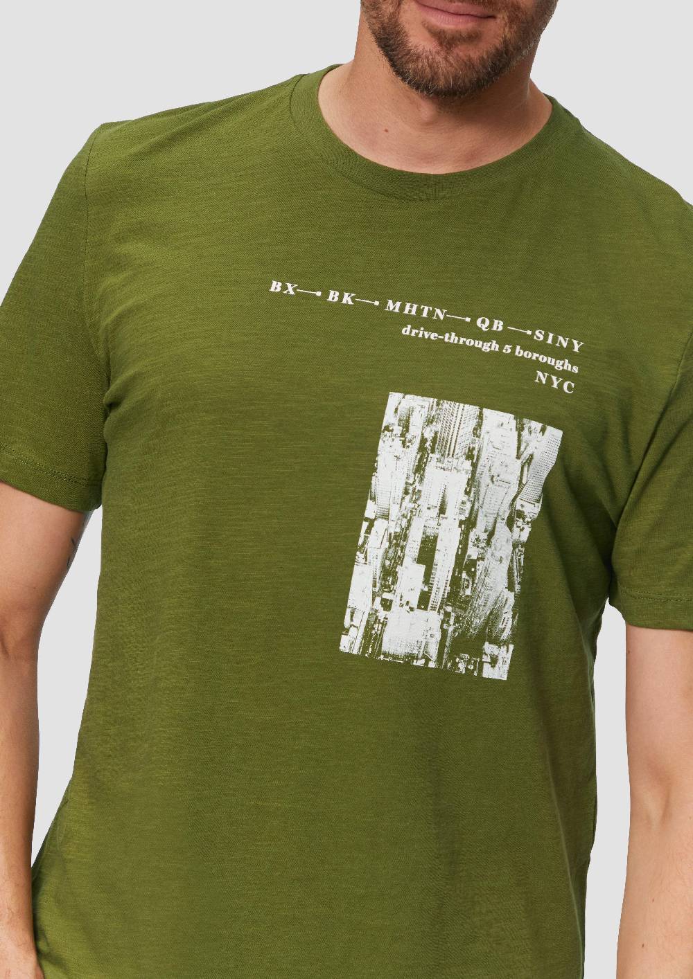 S.Oliver Printshirt aus Baumwolle mit Flammgarnstruktur Black Friday Preise