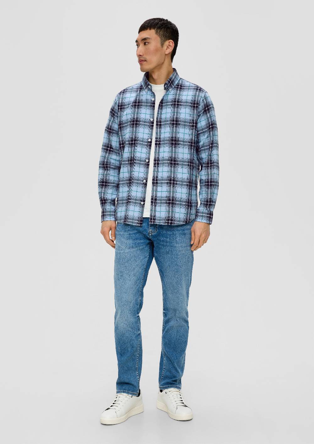 S.Oliver Regular: Langarmhemd mit Button-down-Kragen Auslauf