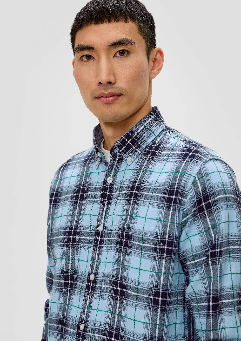 S.Oliver Regular: Langarmhemd mit Button-down-Kragen Auslauf