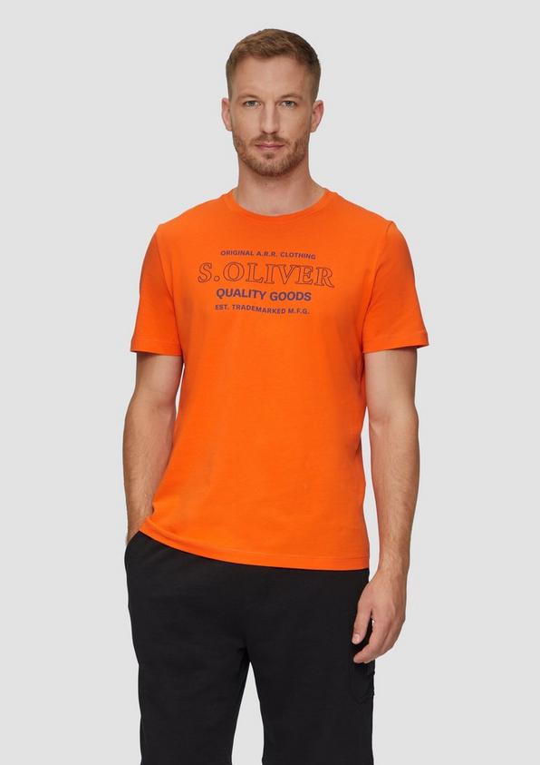 S.Oliver T-Shirt mit Logo-Motiven aus reiner Baumwolle im Angebot