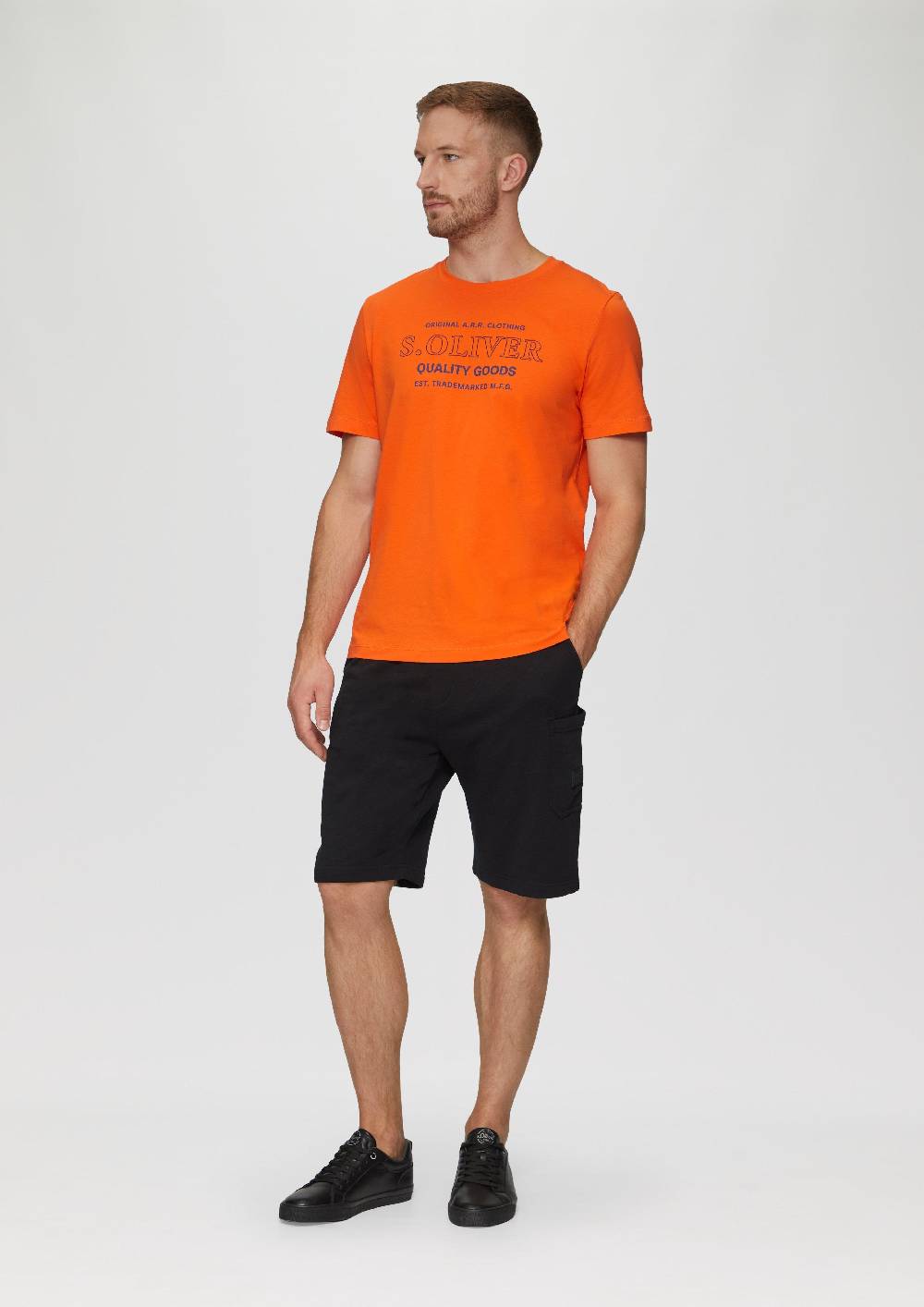 S.Oliver T-Shirt mit Logo-Motiven aus reiner Baumwolle im Angebot