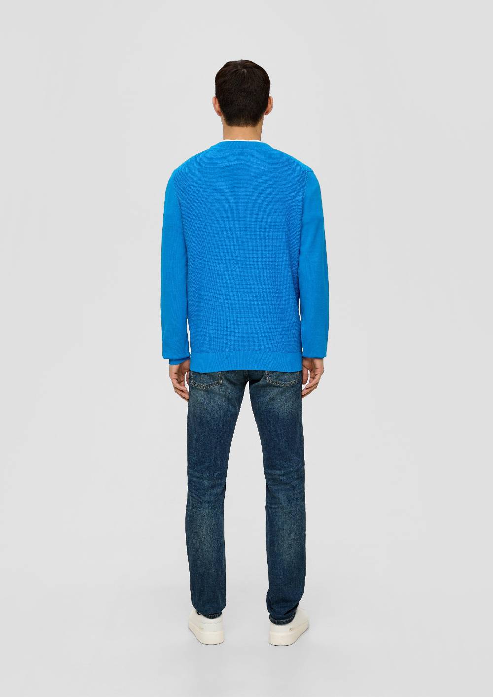 S.Oliver Strickpullover mit Waffelpiqué-Muster Exklusivangebot
