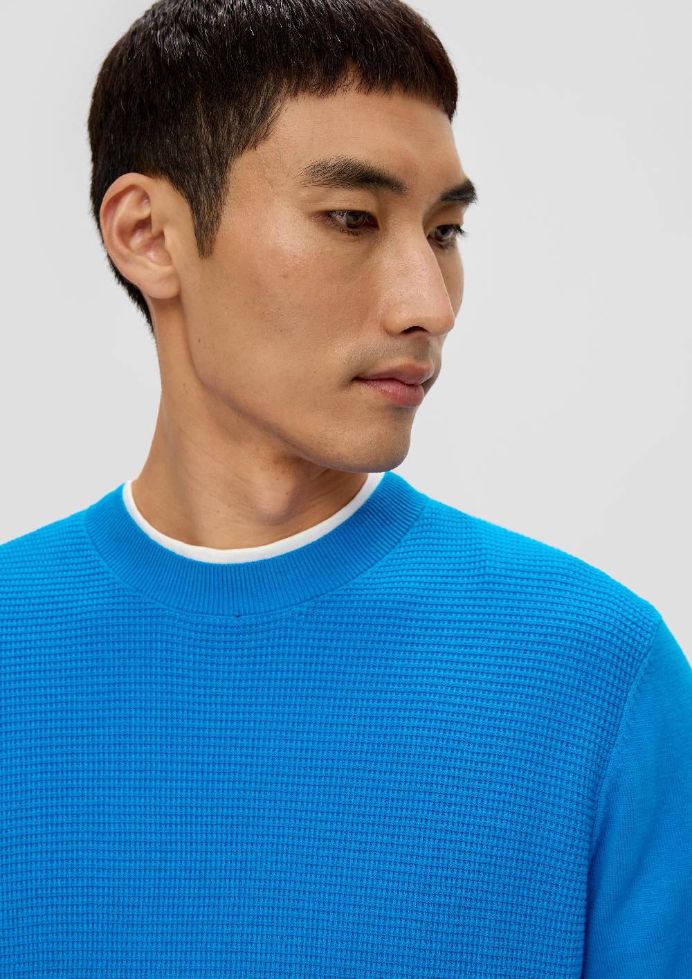 S.Oliver Strickpullover mit Waffelpiqué-Muster Exklusivangebot