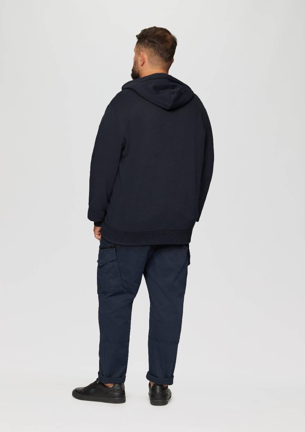 S.Oliver Sweatshirt-Jacke mit Kapuze und Logo Vatertagsangebot