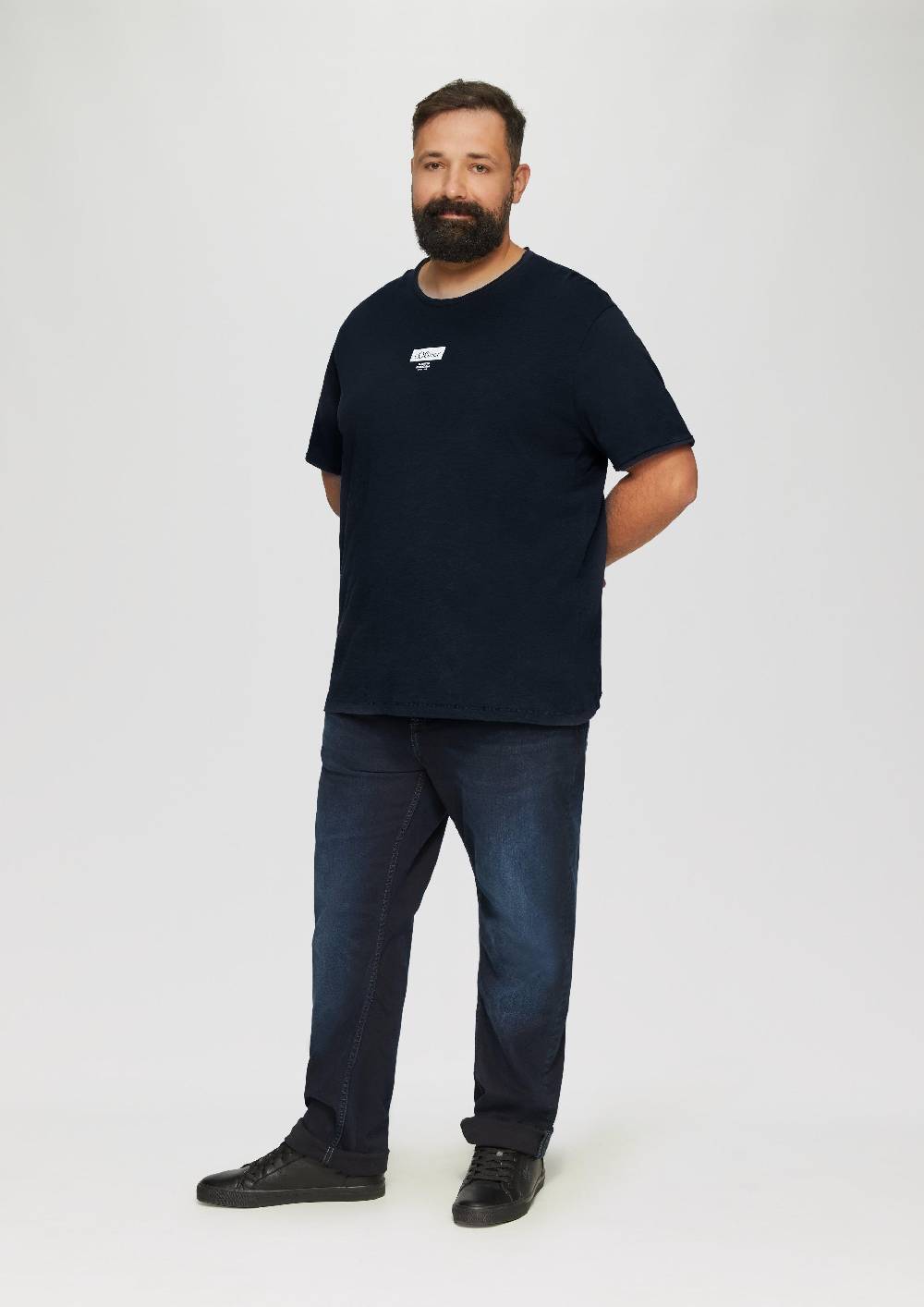 S.Oliver T-Shirt mit Flammgarnstruktur Lagerräumung