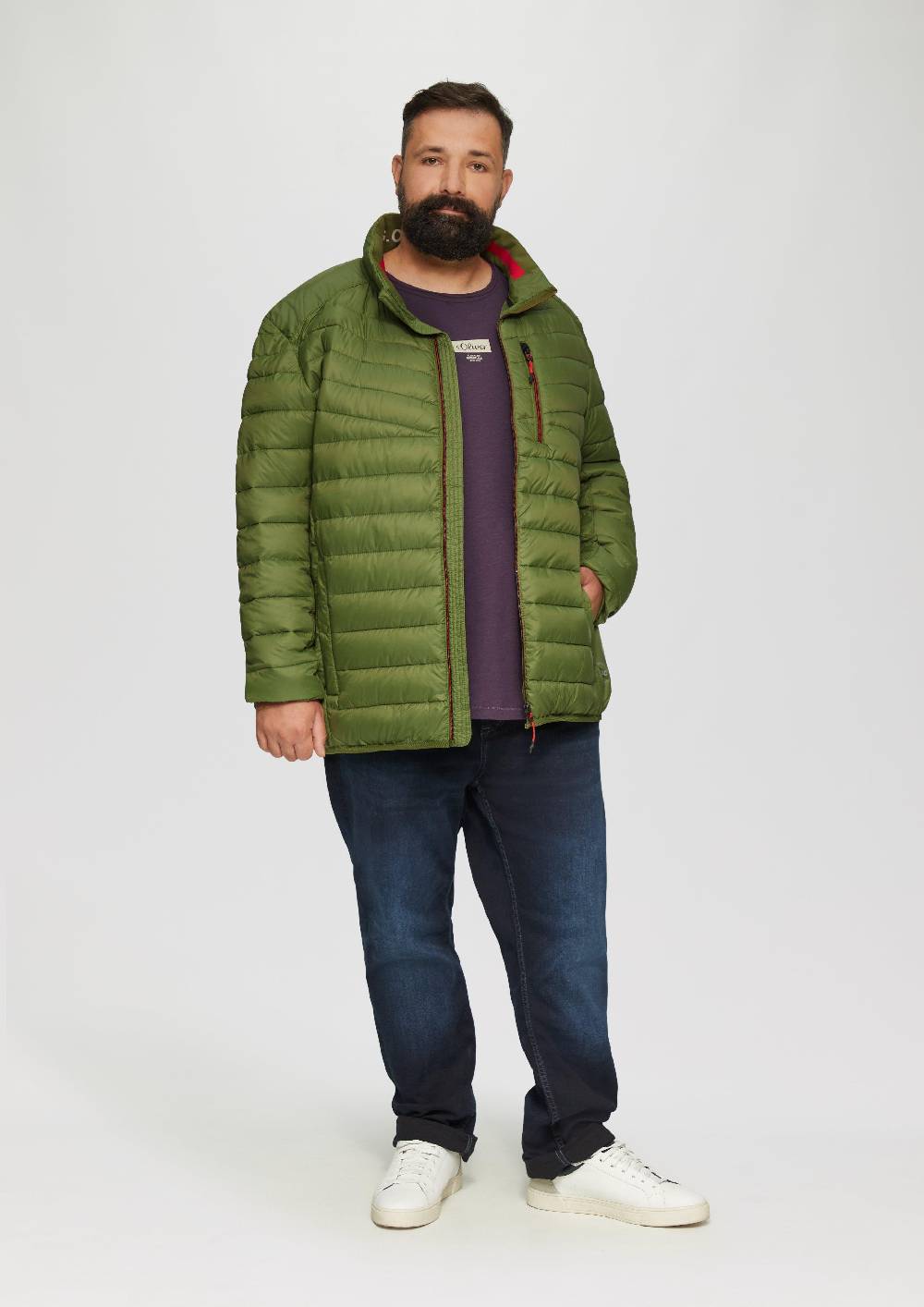 S.Oliver Wasserabweisende Steppjacke aus recyceltem Polyester Kauf eins, bekomm eins gratis