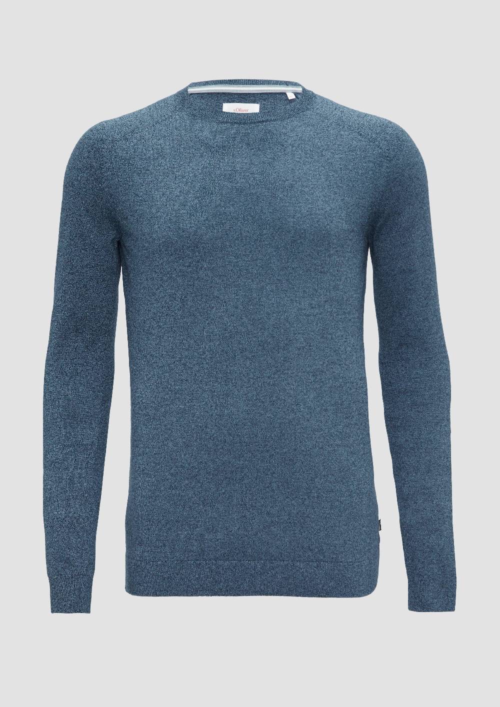 S.Oliver Strickpullover mit Rippbündchen Tiefpreis