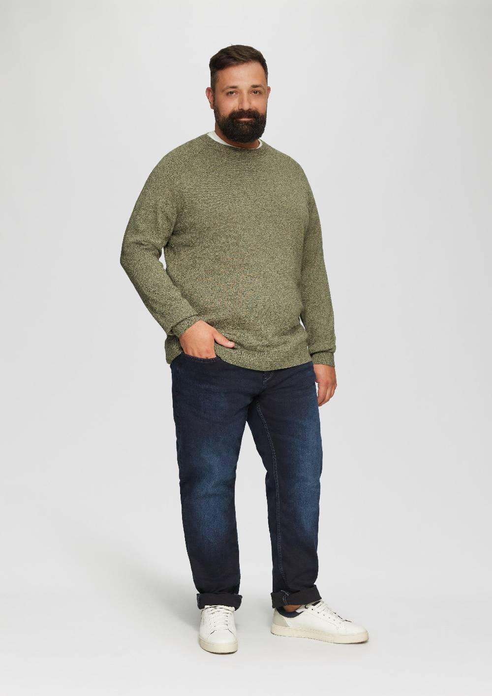 S.Oliver Strickpullover mit Rippbündchen Begrenzte Freigabe