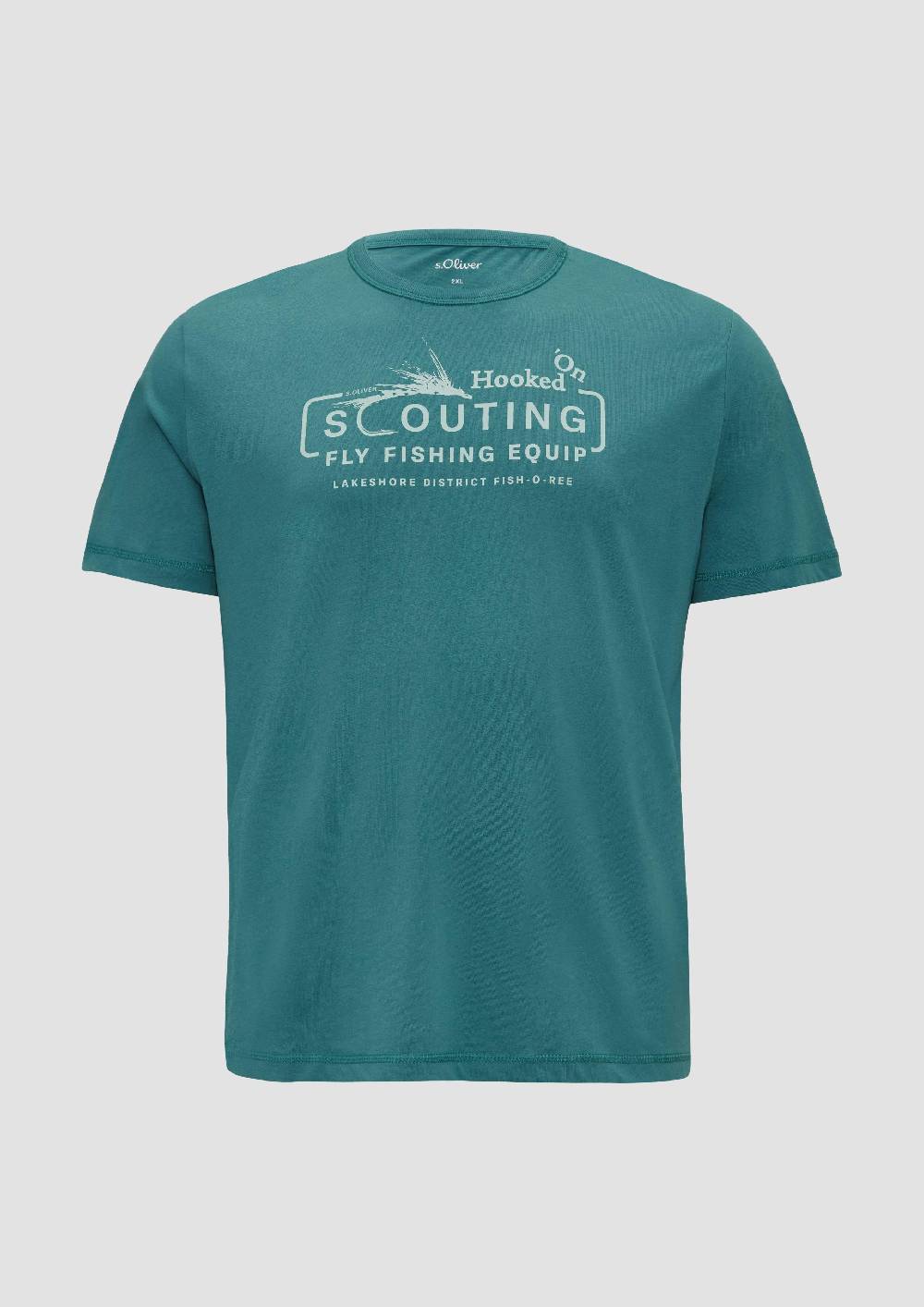 S.Oliver Baumwollshirt mit Frontprint 50% Rabatt mit kostenlosem Versand