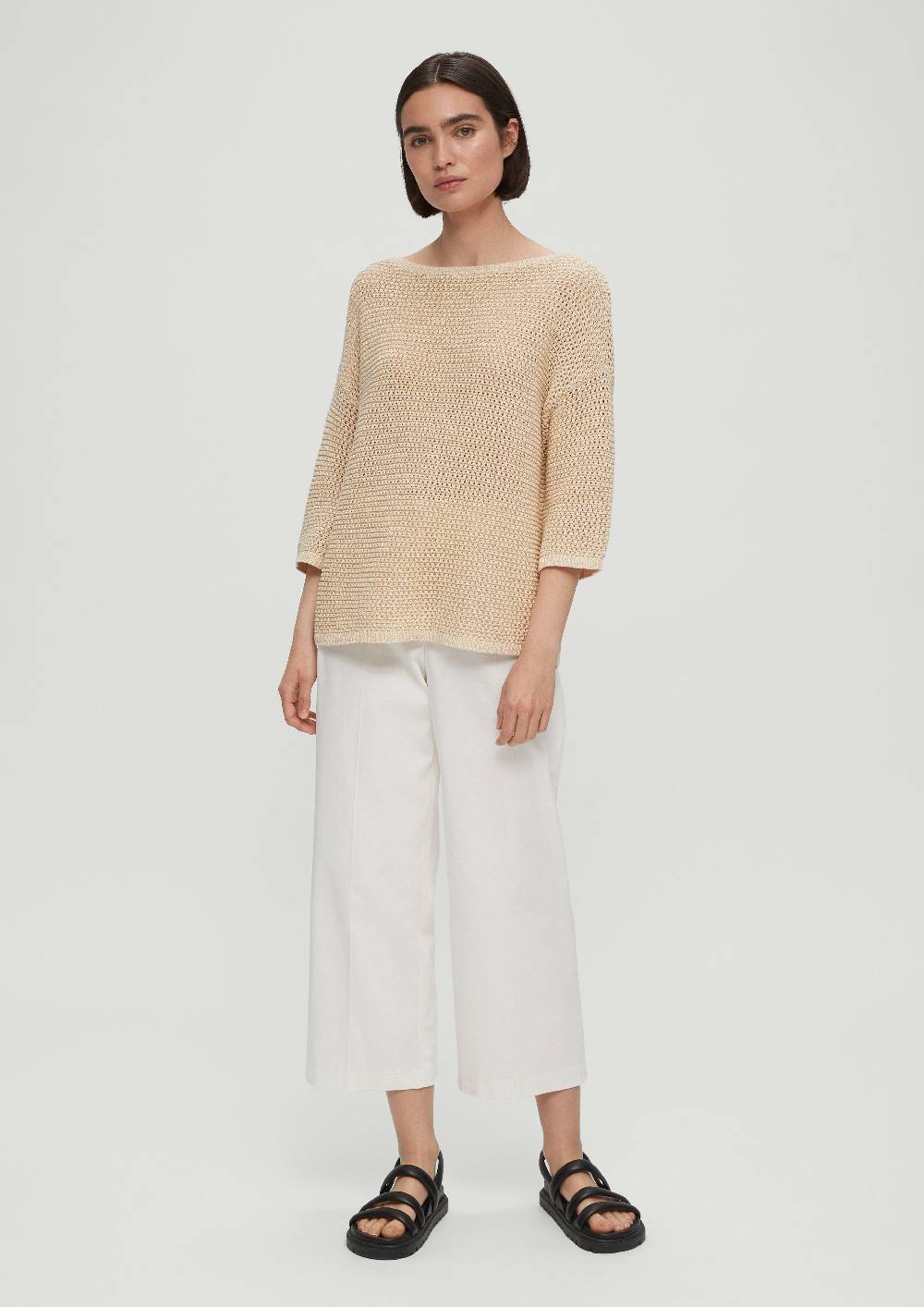 S.Oliver Strickpullover aus Häkelgarn Heißer Verkauf