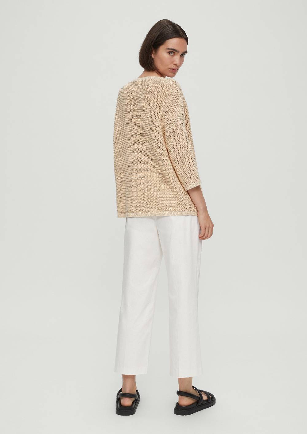 S.Oliver Strickpullover aus Häkelgarn Heißer Verkauf