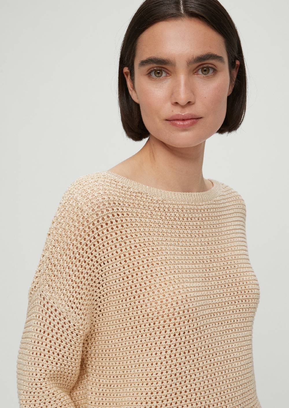 S.Oliver Strickpullover aus Häkelgarn Heißer Verkauf