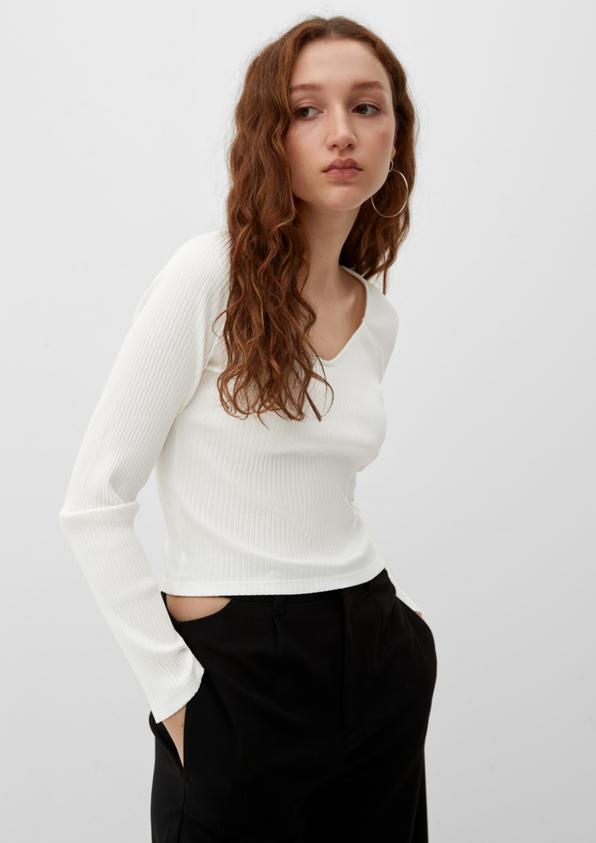 S.Oliver Longsleeve mit Rippstruktur Neueste Mode