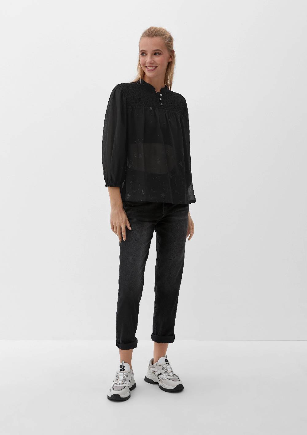 S.Oliver Blusenshirt mit abstraktem Muster Letzte 3 Tage