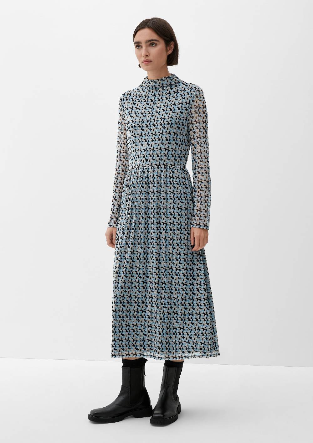 S.Oliver Meshkleid mit Allovermuster Super Rabatt