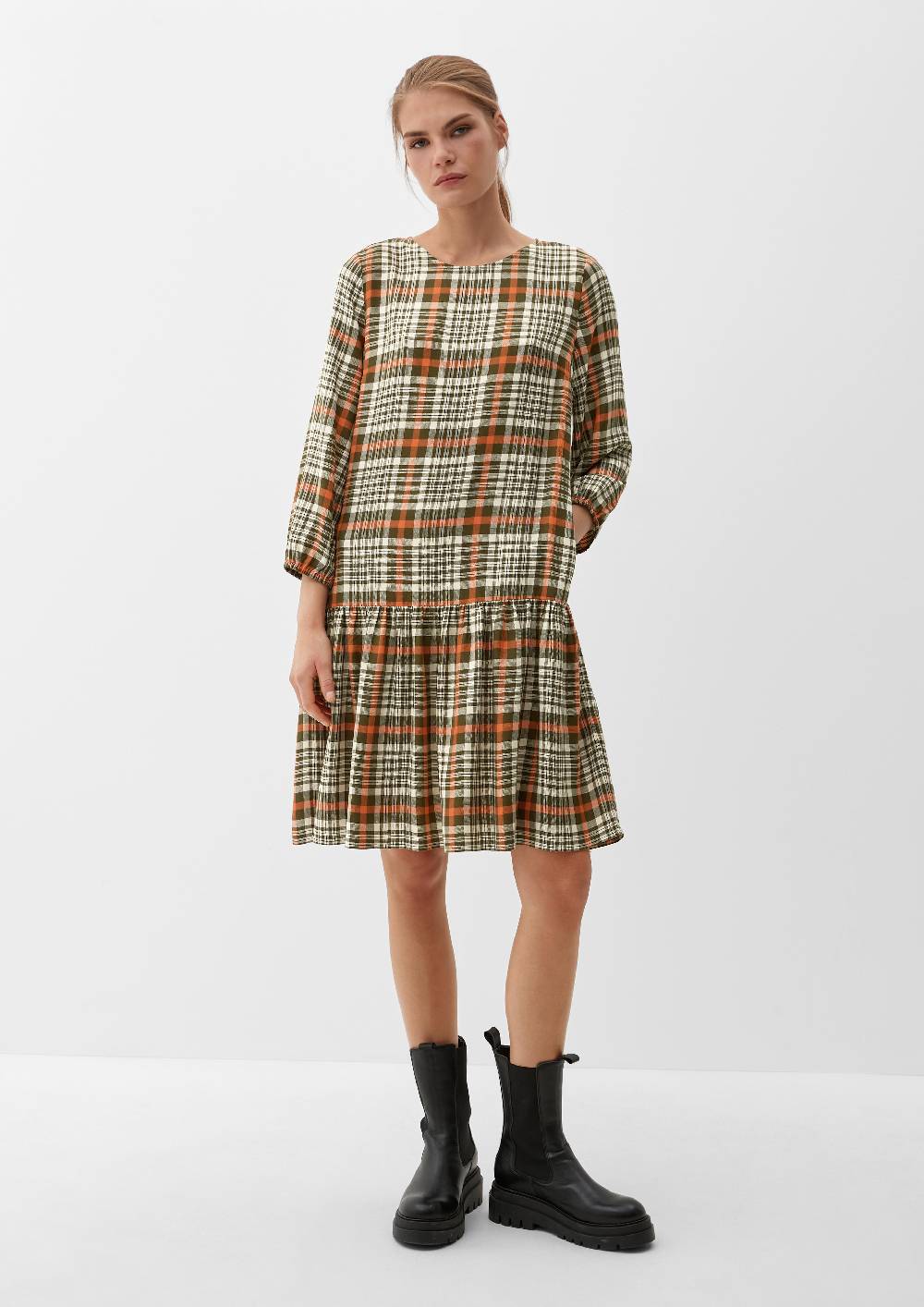 S.Oliver Volantkleid aus Viskosemix Riesige Rabatte