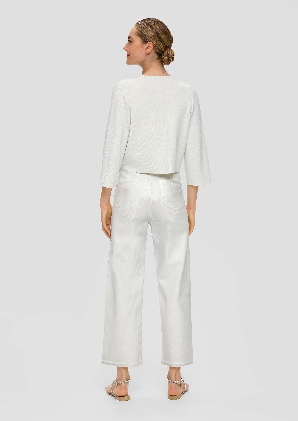 S.Oliver Kurze Strickjacke mit Metallic-Garn 50% Rabatt mit kostenlosem Versand