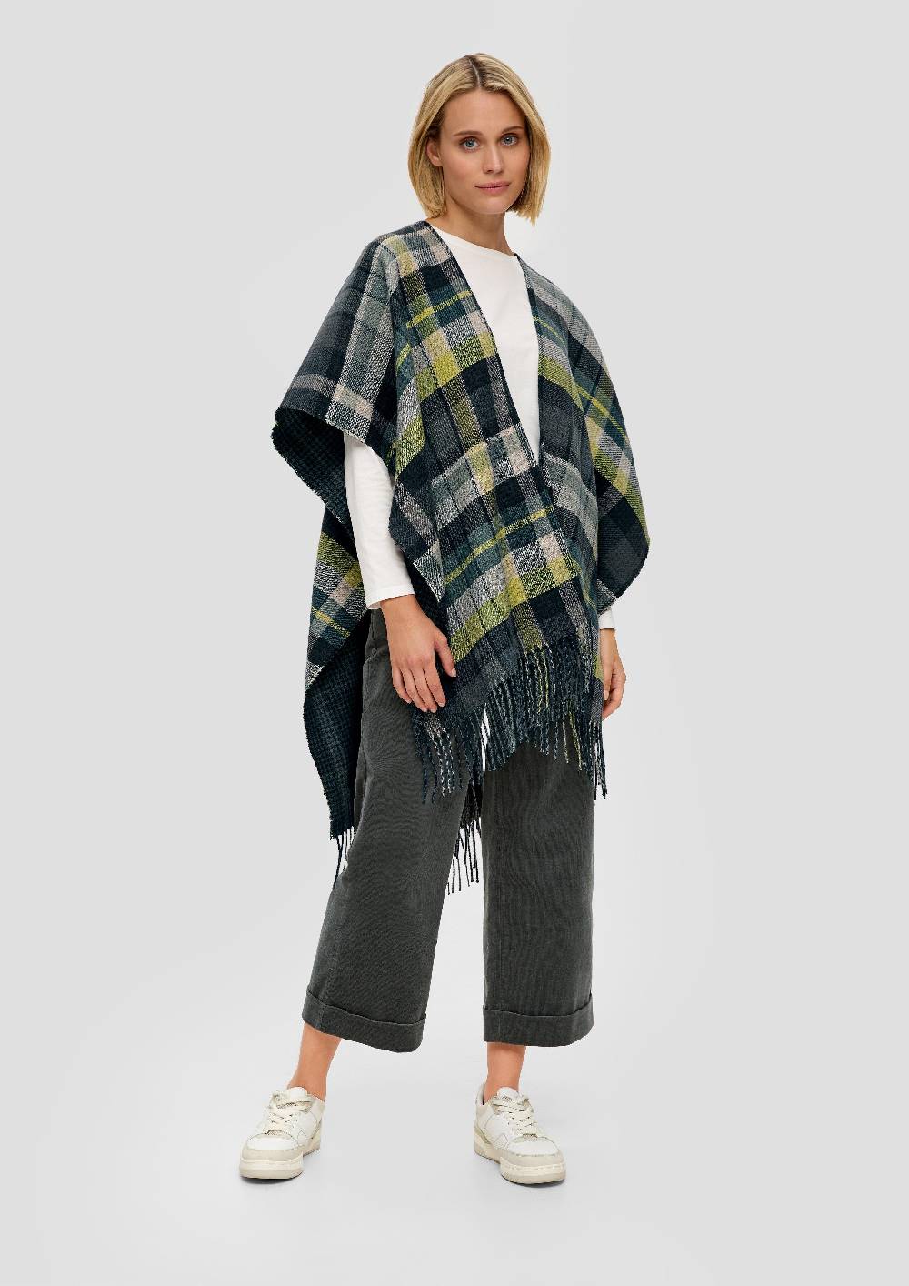 S.Oliver Poncho mit Fransen Kostenloser Versand international
