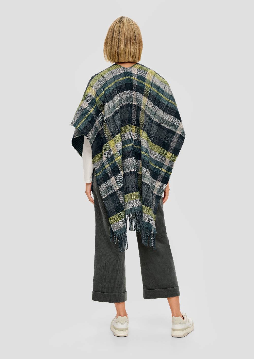 S.Oliver Poncho mit Fransen Kostenloser Versand international