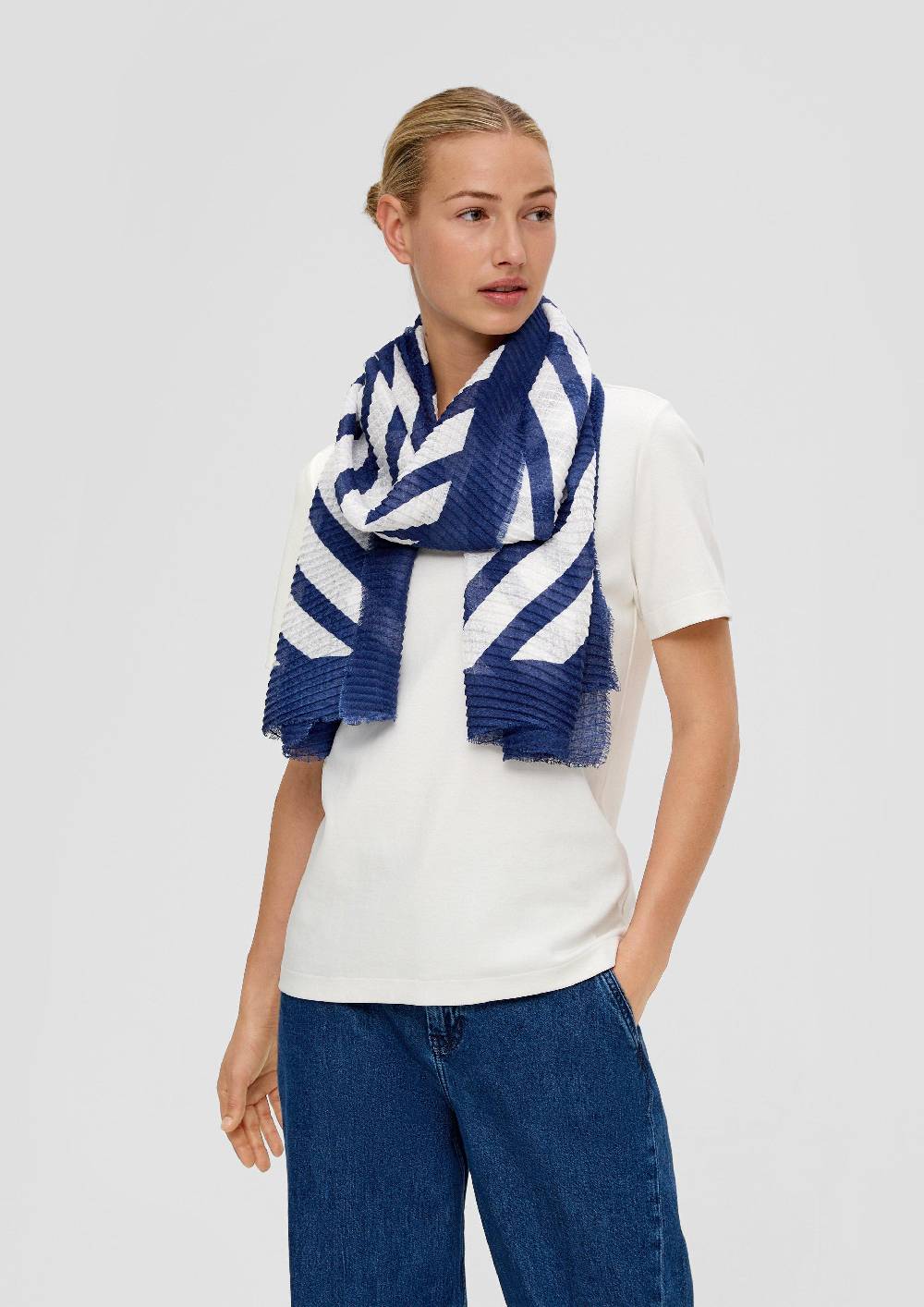 S.Oliver Tuch mit Plisseefalten Outlet