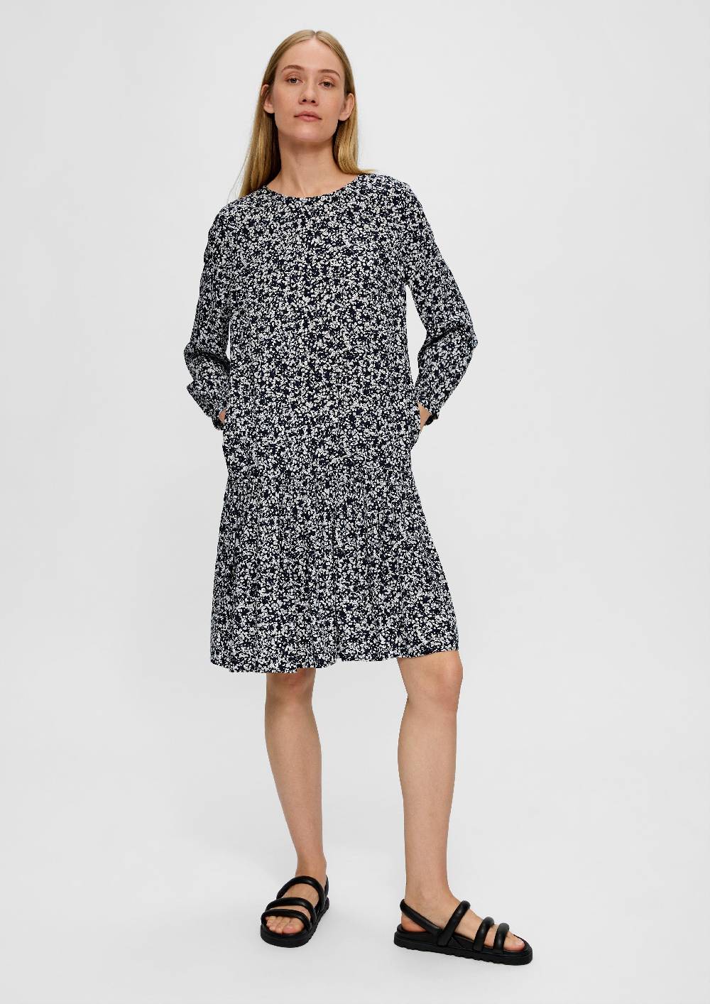 S.Oliver Midikleid aus Viskose Auslauf