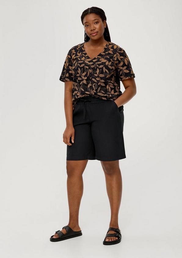 S.Oliver Regular curvy: Kurze Hose aus Twill Großer Ausverkauf