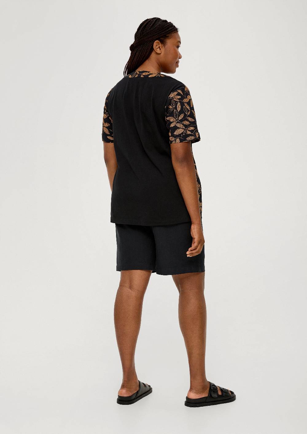 S.Oliver Regular curvy: Kurze Hose aus Twill Großer Ausverkauf