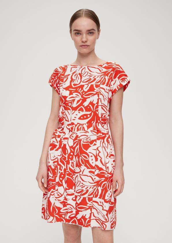 S.Oliver Kleid mit Bindeband aus Viskose Flash Sale