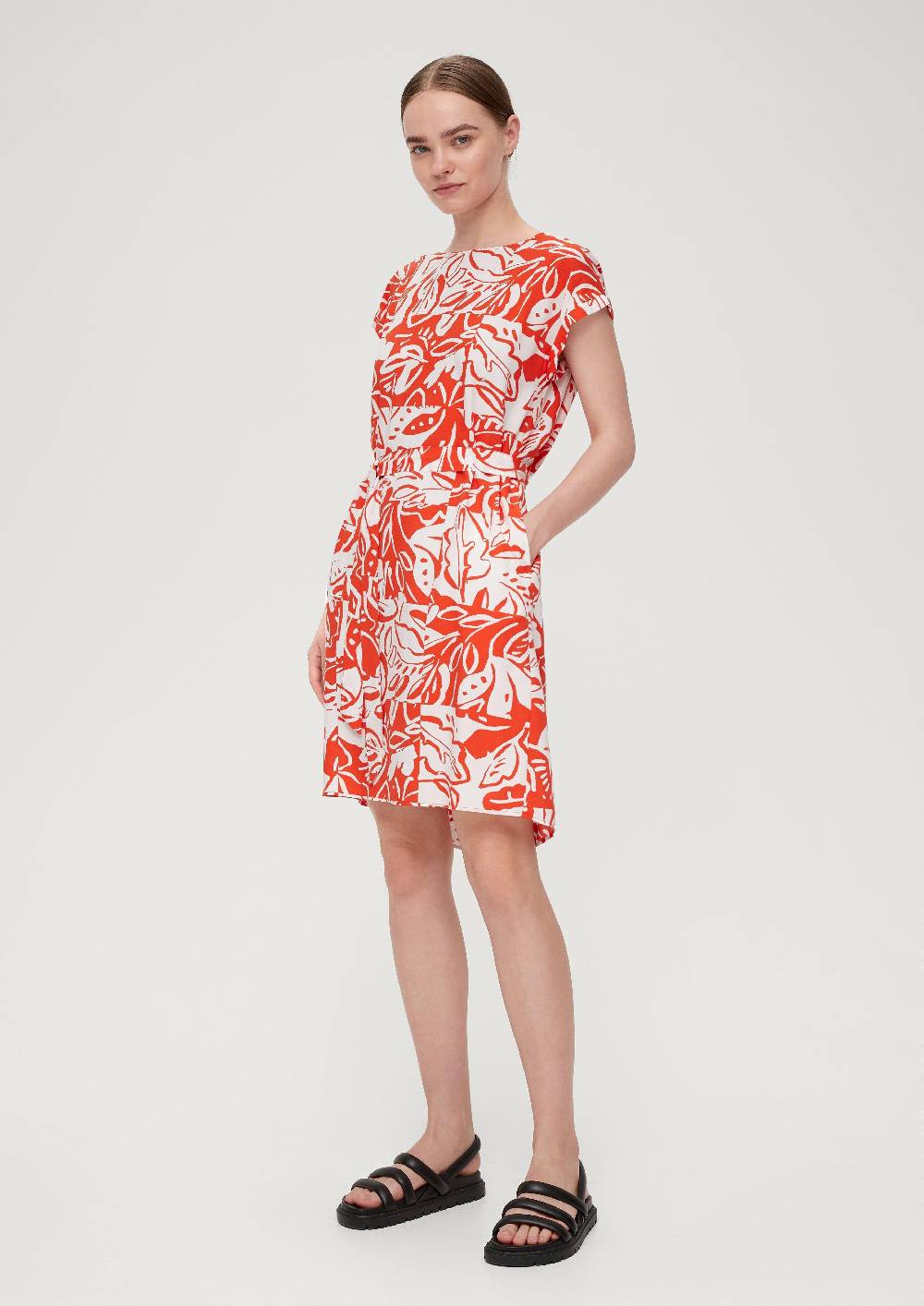 S.Oliver Kleid mit Bindeband aus Viskose Flash Sale