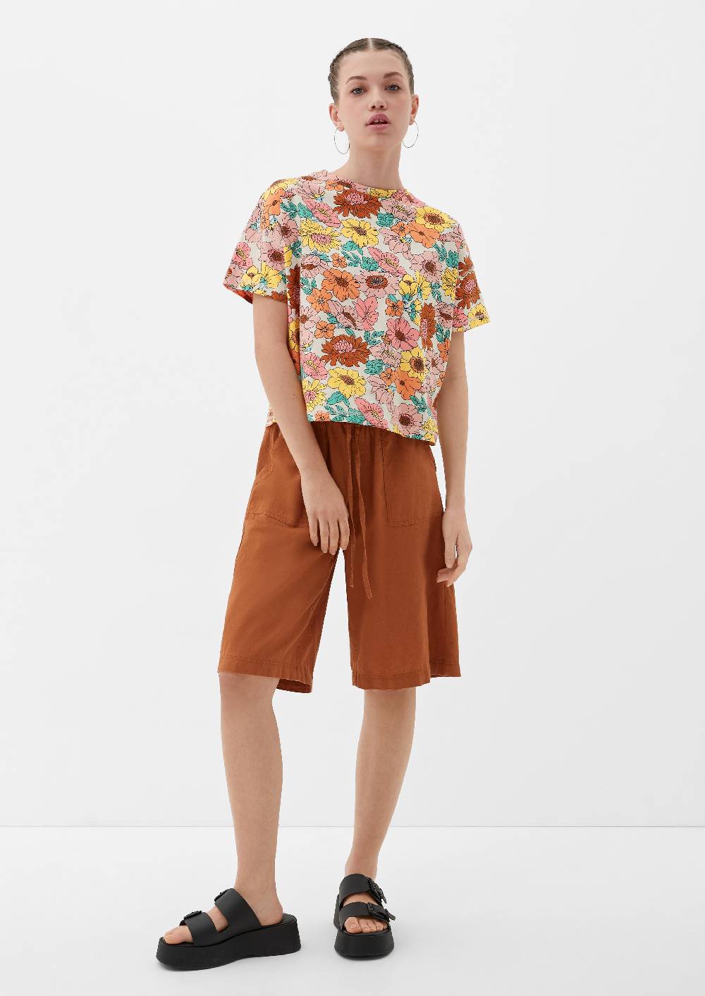 S.Oliver Baumwollshirt mit Allover-Print Preisnachlass