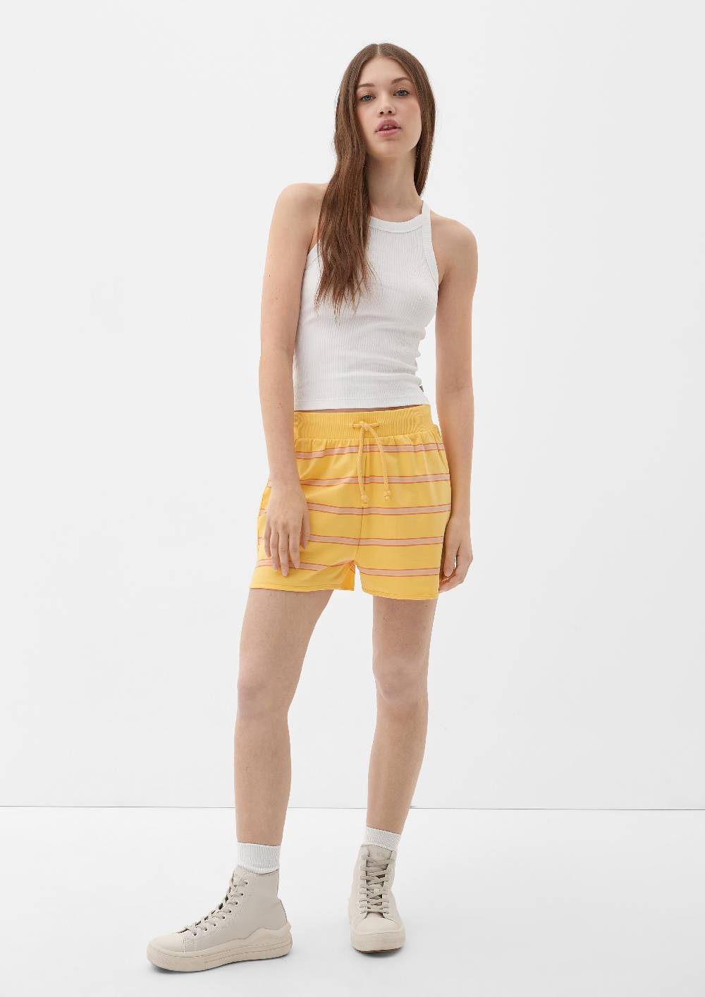 S.Oliver Relaxed: Gestreifte Shorts aus Baumwollstretch Cyber Monday