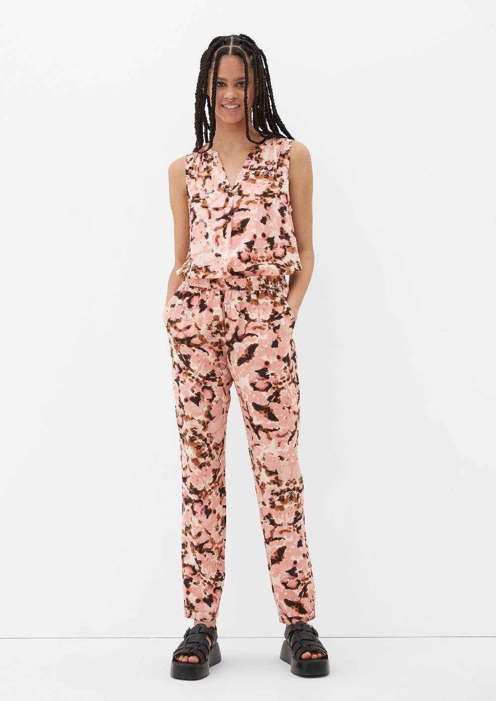 S.Oliver Loose: Hose mit Allover-Print Weihnachtsangebot
