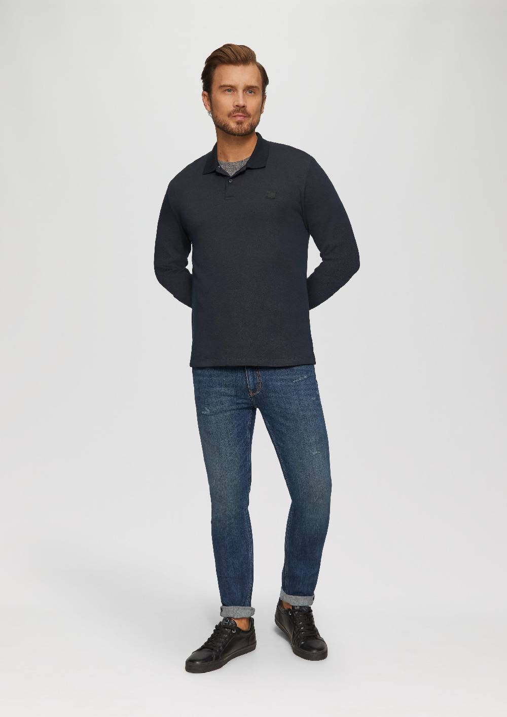 S.Oliver Poloshirt aus zweifarbigem Piqué Exklusive Angebote