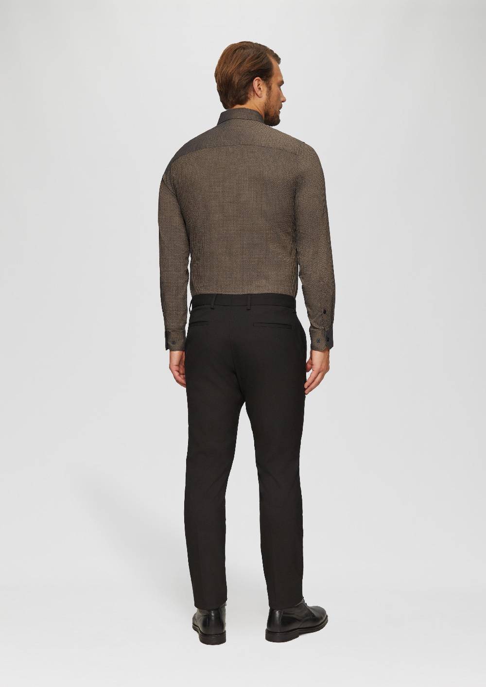 S.Oliver Tailored Fit: Hemd mit Hahnentrittmuster Blitzangebot