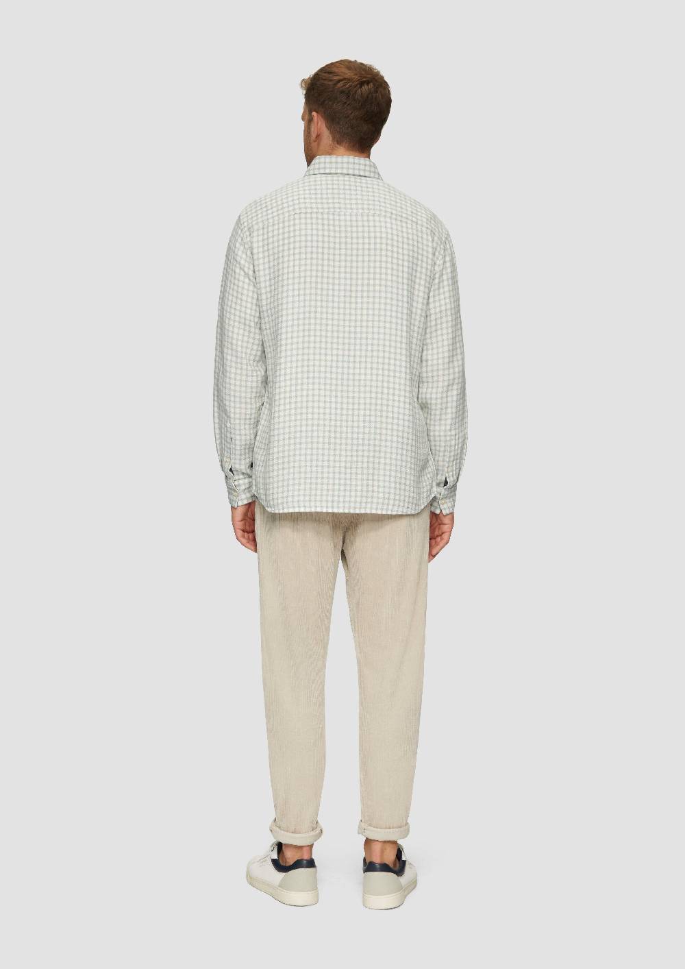 S.Oliver Regular Fit: Strukturiertes Baumwollhemd mit Button-down-Kragen Große Rabatte