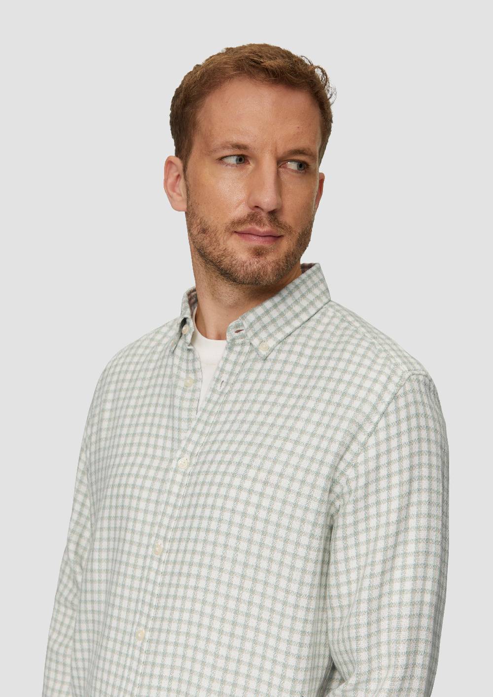 S.Oliver Regular Fit: Strukturiertes Baumwollhemd mit Button-down-Kragen Große Rabatte