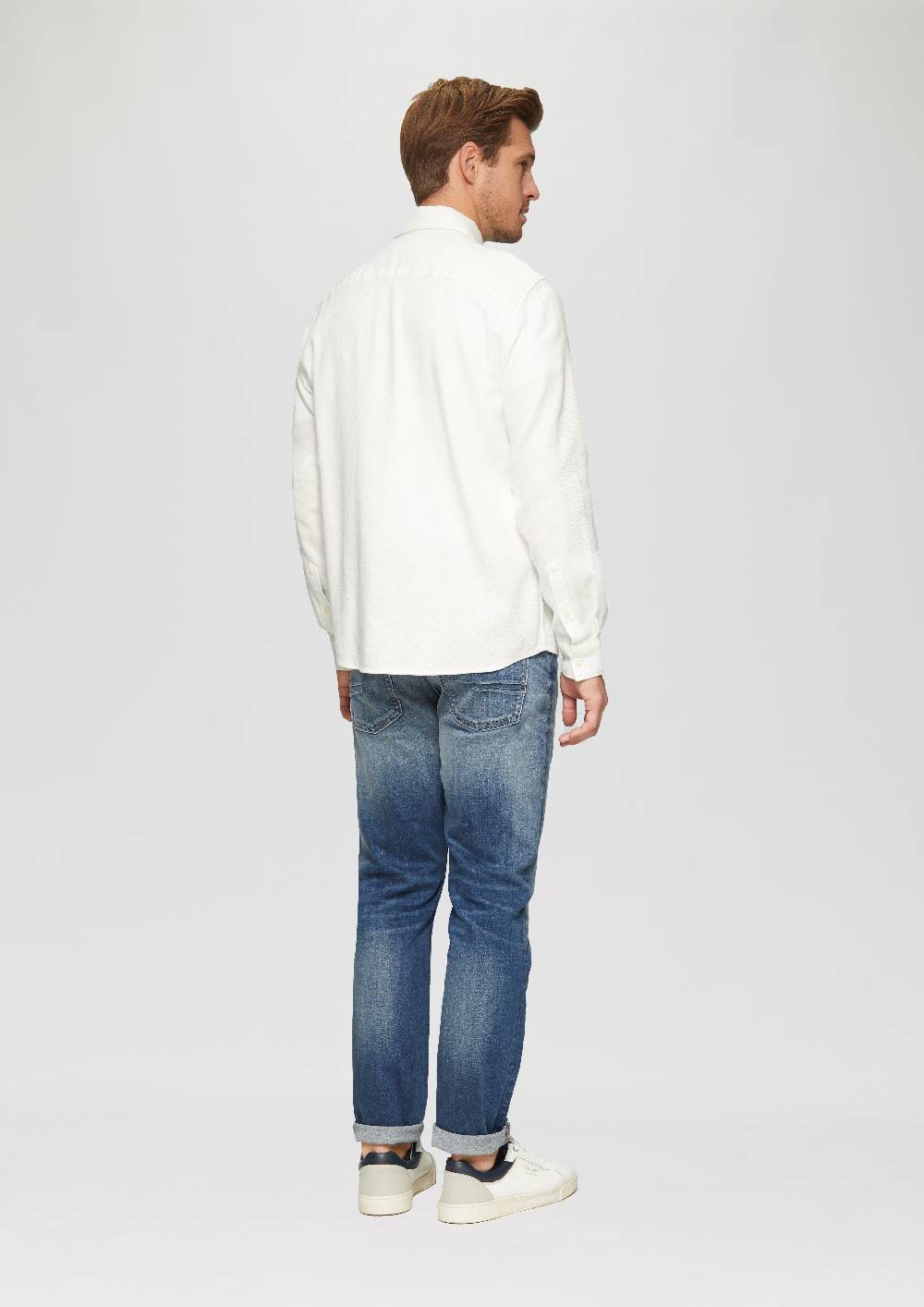 S.Oliver Regular Fit: Strukturiertes Baumwollhemd mit Button-down-Kragen Neuheiten