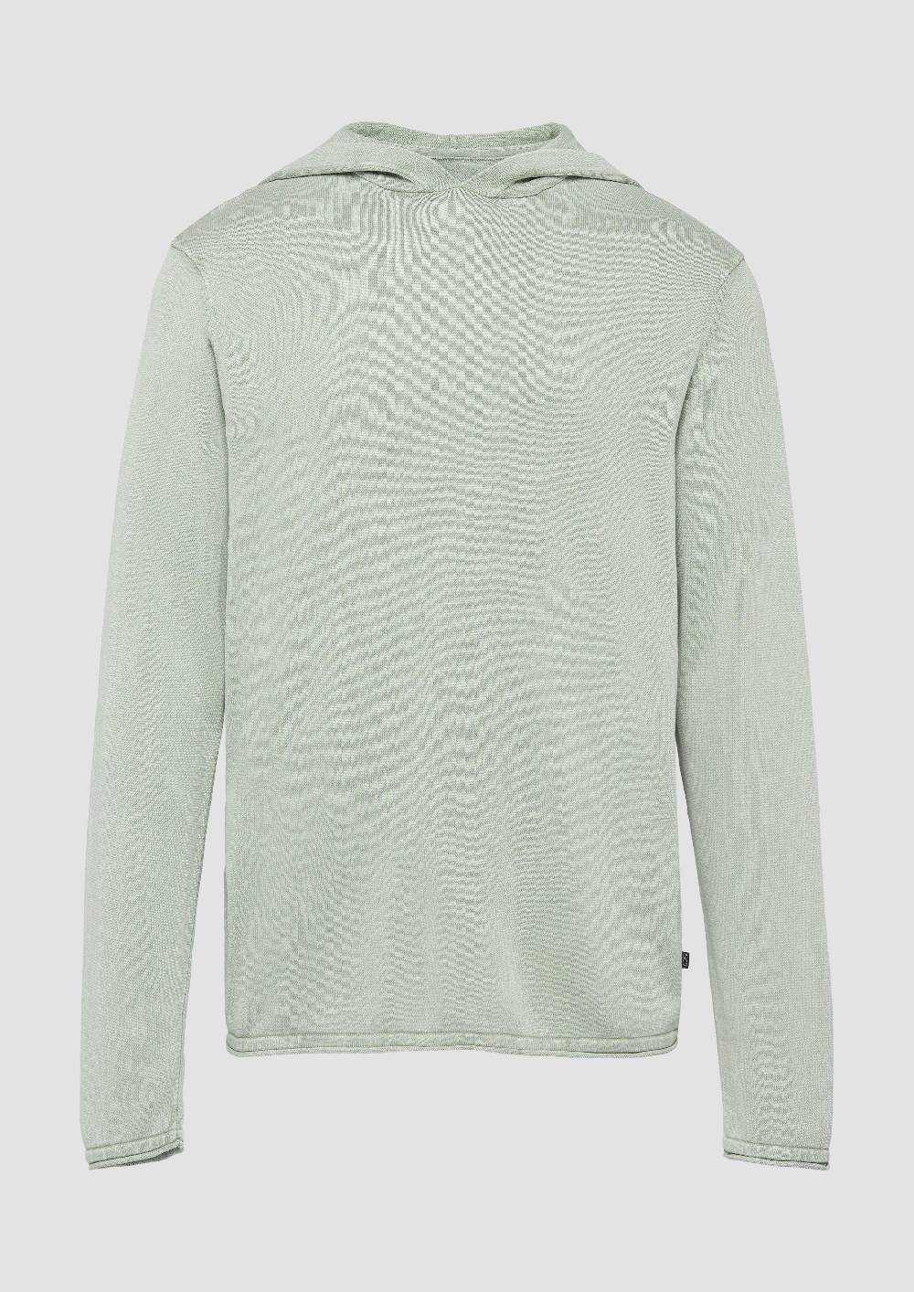 S.Oliver Kapuzenpullover aus Feinstrick in gewaschener Optik Riesige Ersparnisse