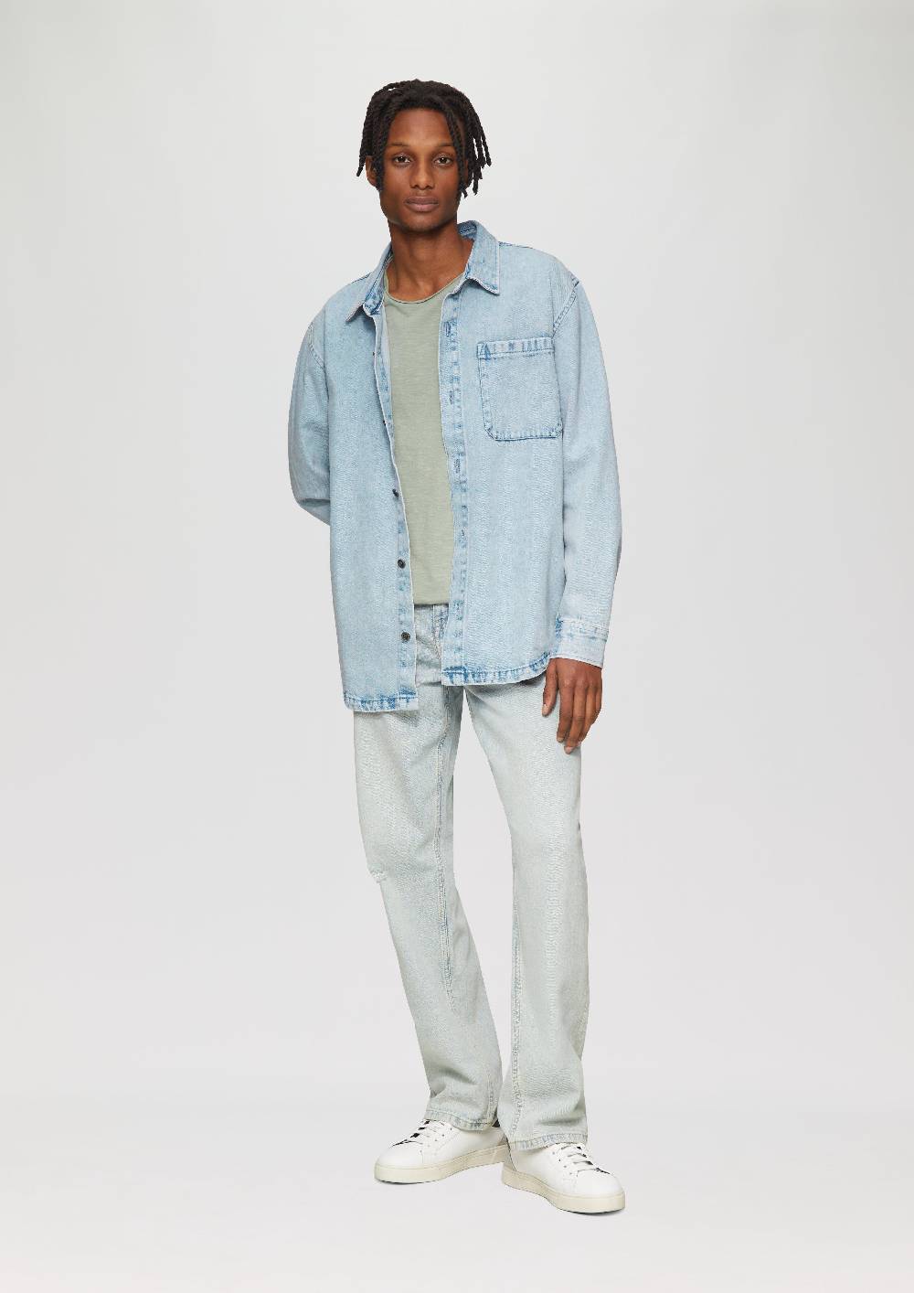 S.Oliver Relaxed Fit: Denim-Hemd aus Baumwolle Tiefpreis