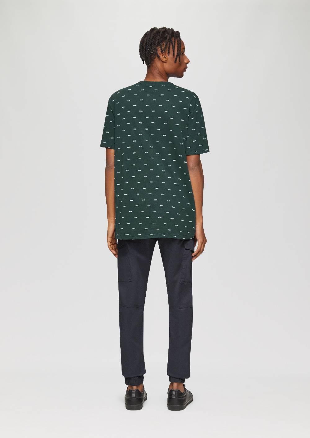 S.Oliver Gewaschenes T-Shirt mit All-over-Print Begrenzte Freigabe