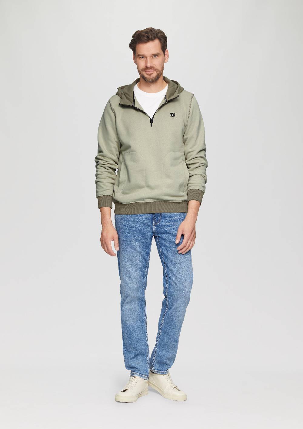 S.Oliver Hoodie mit Stehkragen und Reißverschluss Riesige Rabatte