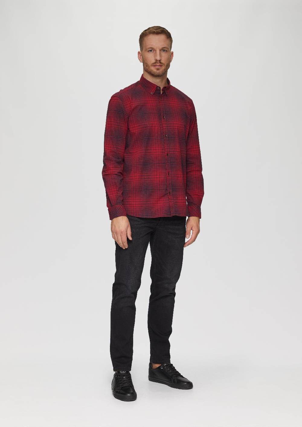 S.Oliver Regular Fit: Hemd mit Button-Down-Kragen aus Baumwollstretch Clearance-Verkauf