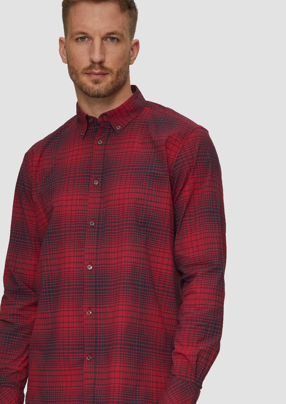 S.Oliver Regular Fit: Hemd mit Button-Down-Kragen aus Baumwollstretch Clearance-Verkauf