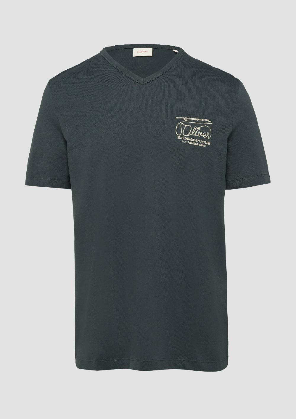 S.Oliver T-Shirt mit Logostickerei zollfrei