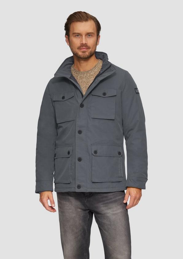 S.Oliver Gefütterte Jacke mit aufgesetzten Taschen im Utility-Stil Outlet