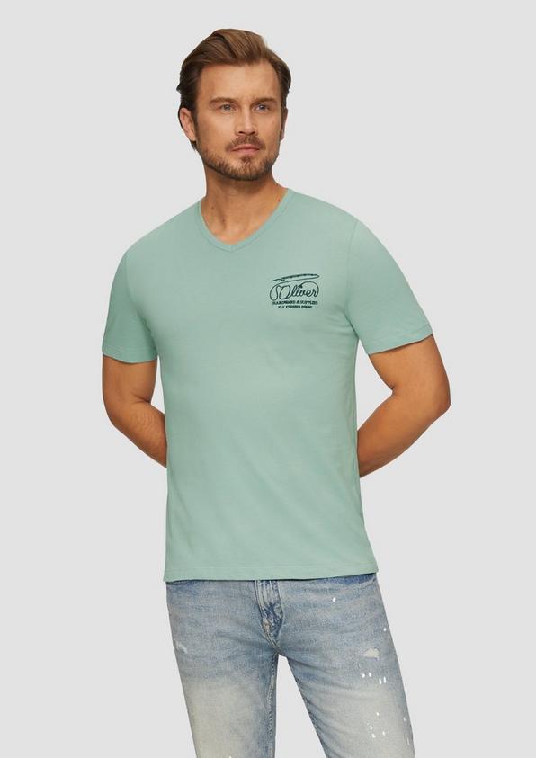 S.Oliver T-Shirt mit Logostickerei Fabrikverkauf