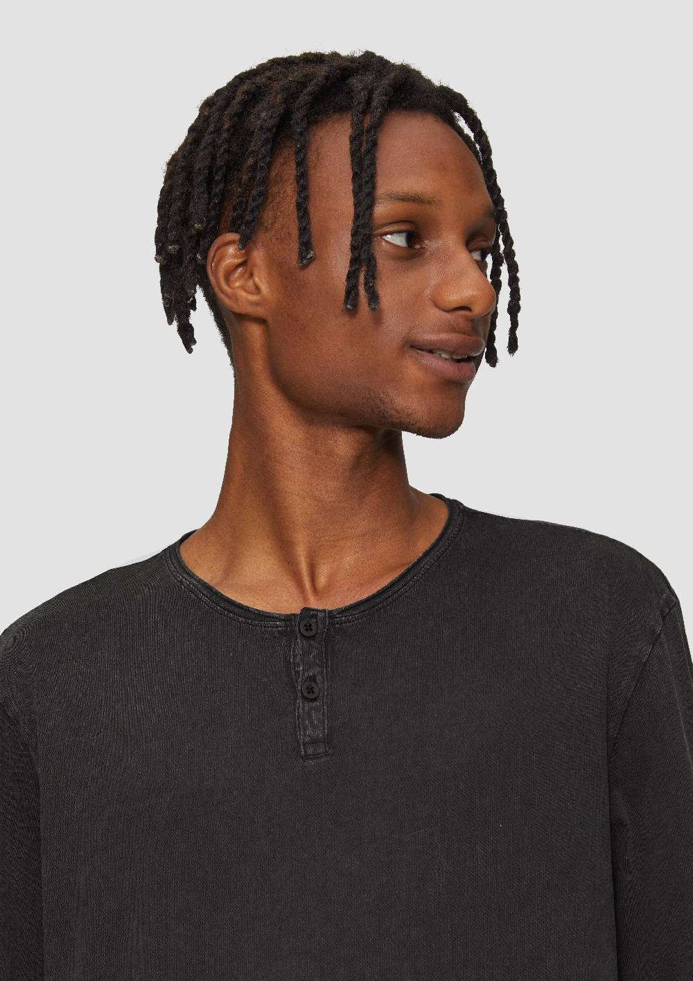 S.Oliver Gewaschenes Longsleeve mit Rollkante Black Friday