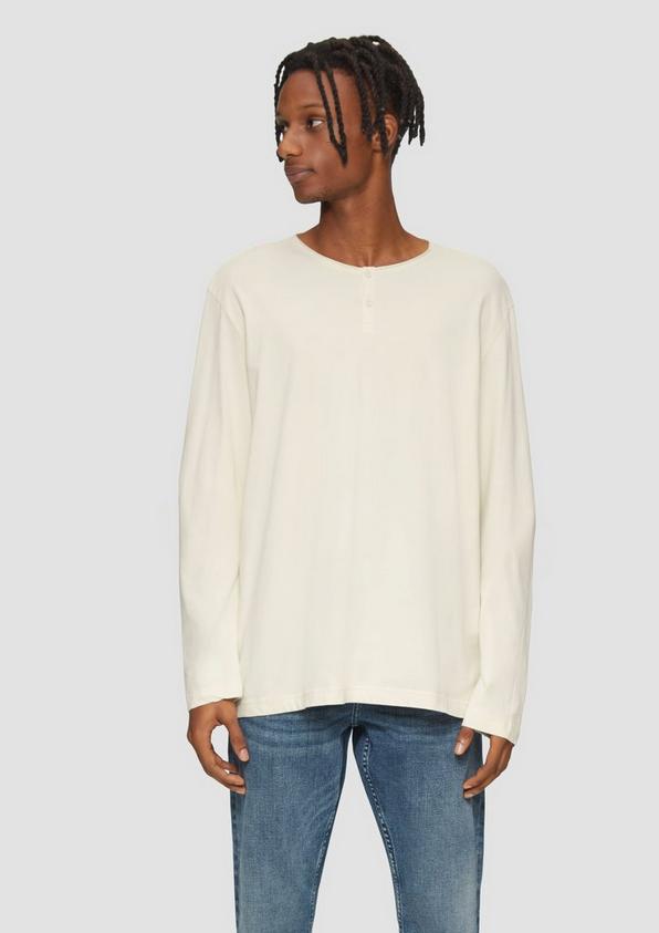 S.Oliver Gewaschenes Longsleeve mit Rollkante Cyber Monday