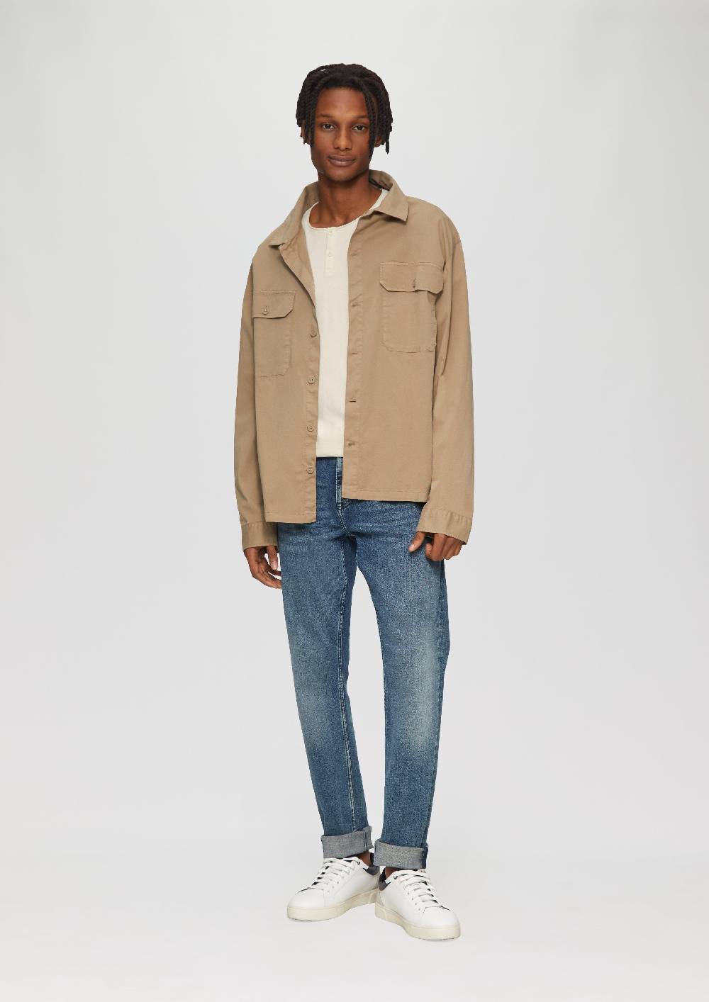 S.Oliver Gewaschenes Longsleeve mit Rollkante Cyber Monday