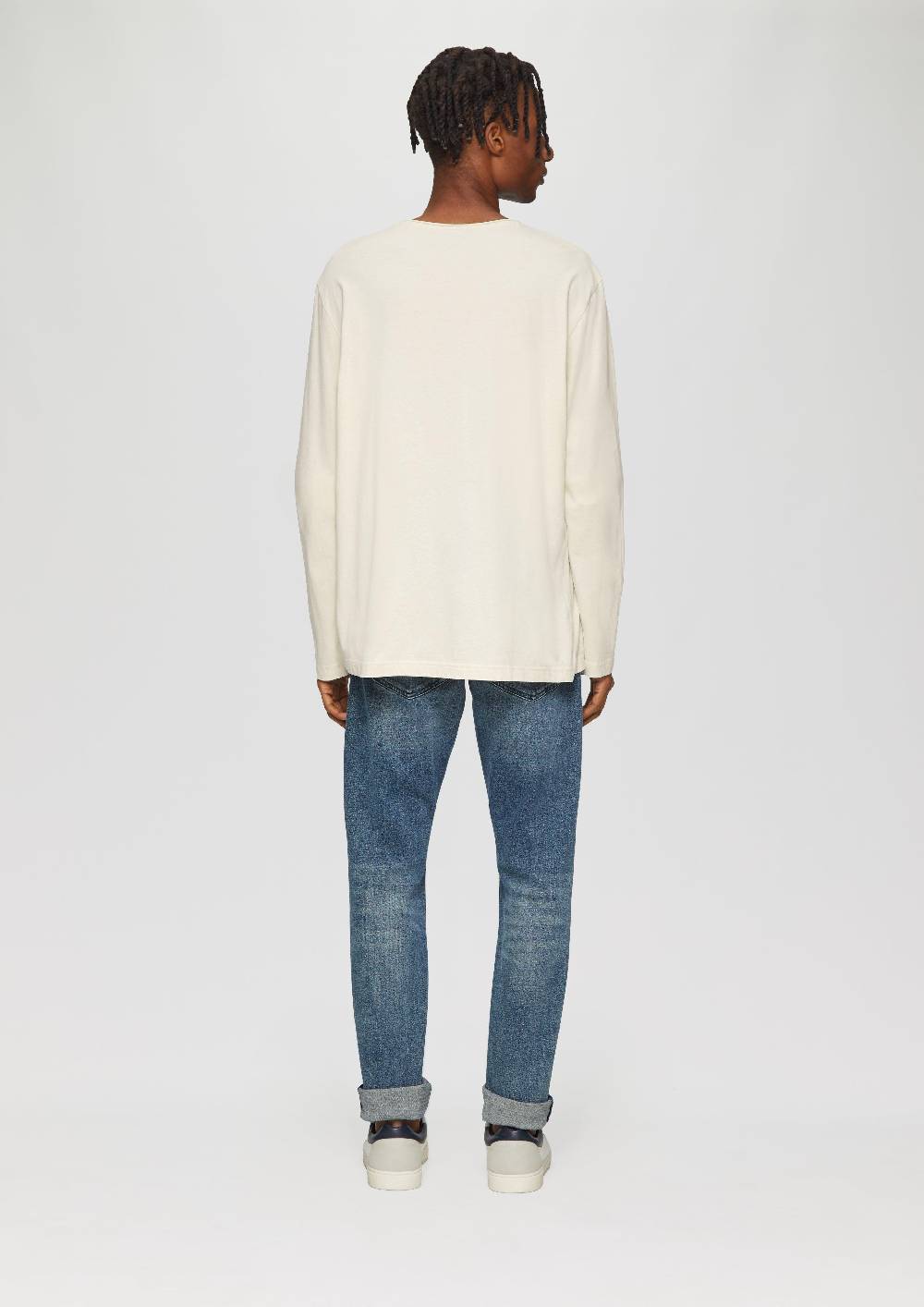 S.Oliver Gewaschenes Longsleeve mit Rollkante Cyber Monday